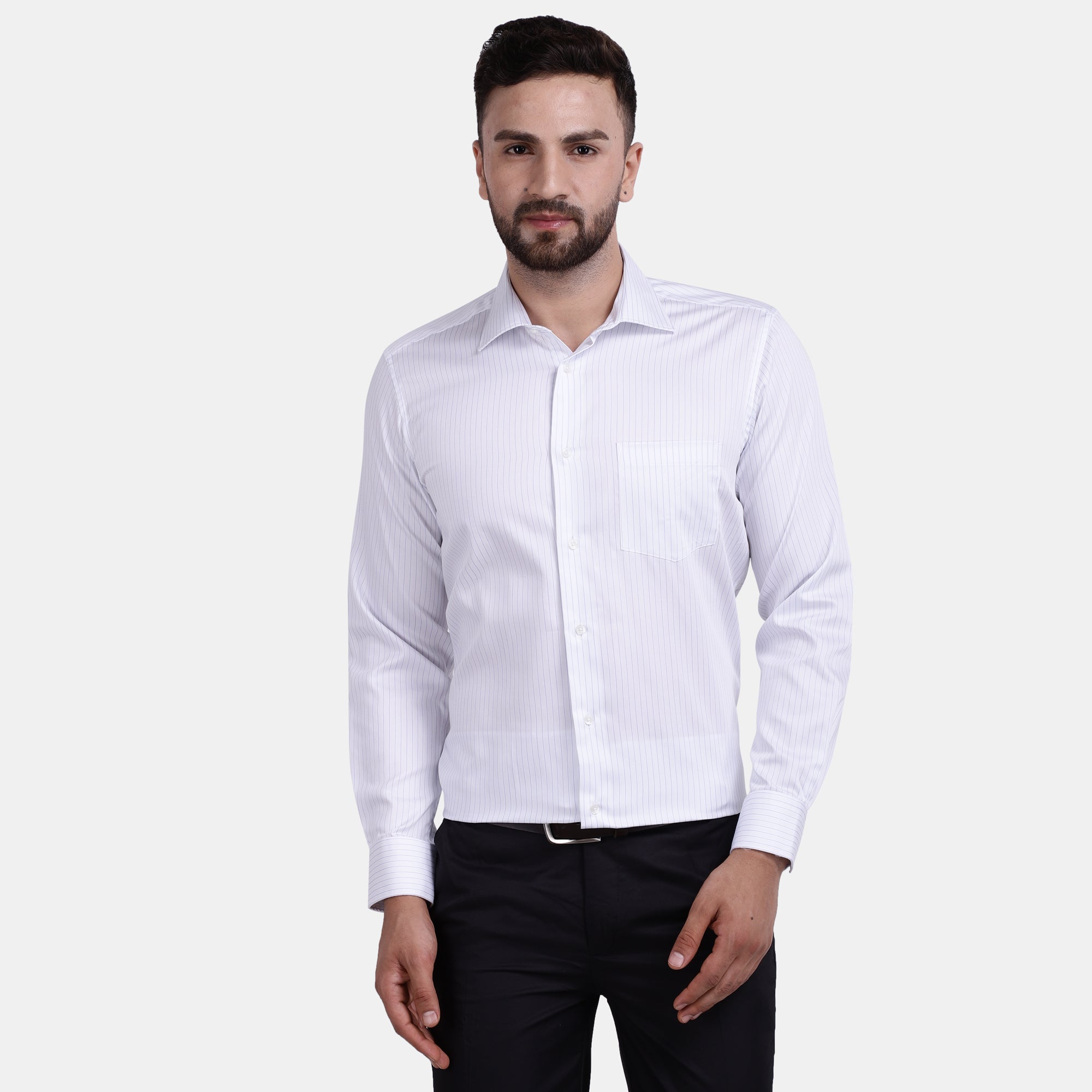 Fashion Men's T-shirt Quality Mercerized Cotton V-shaped Pattern