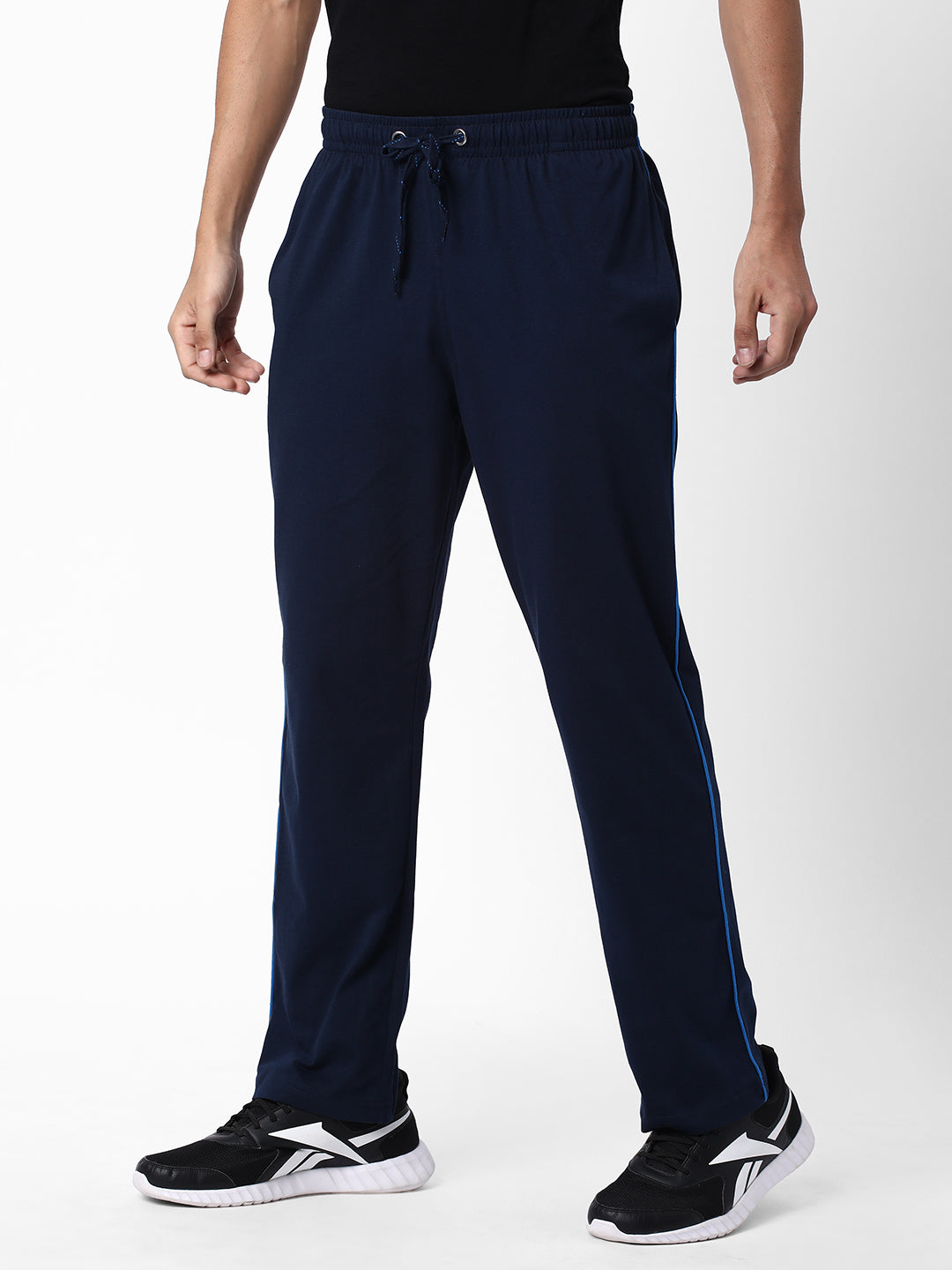 Buy Navy blue & White Track Pants for Men by Incite Online | Ajio.com
