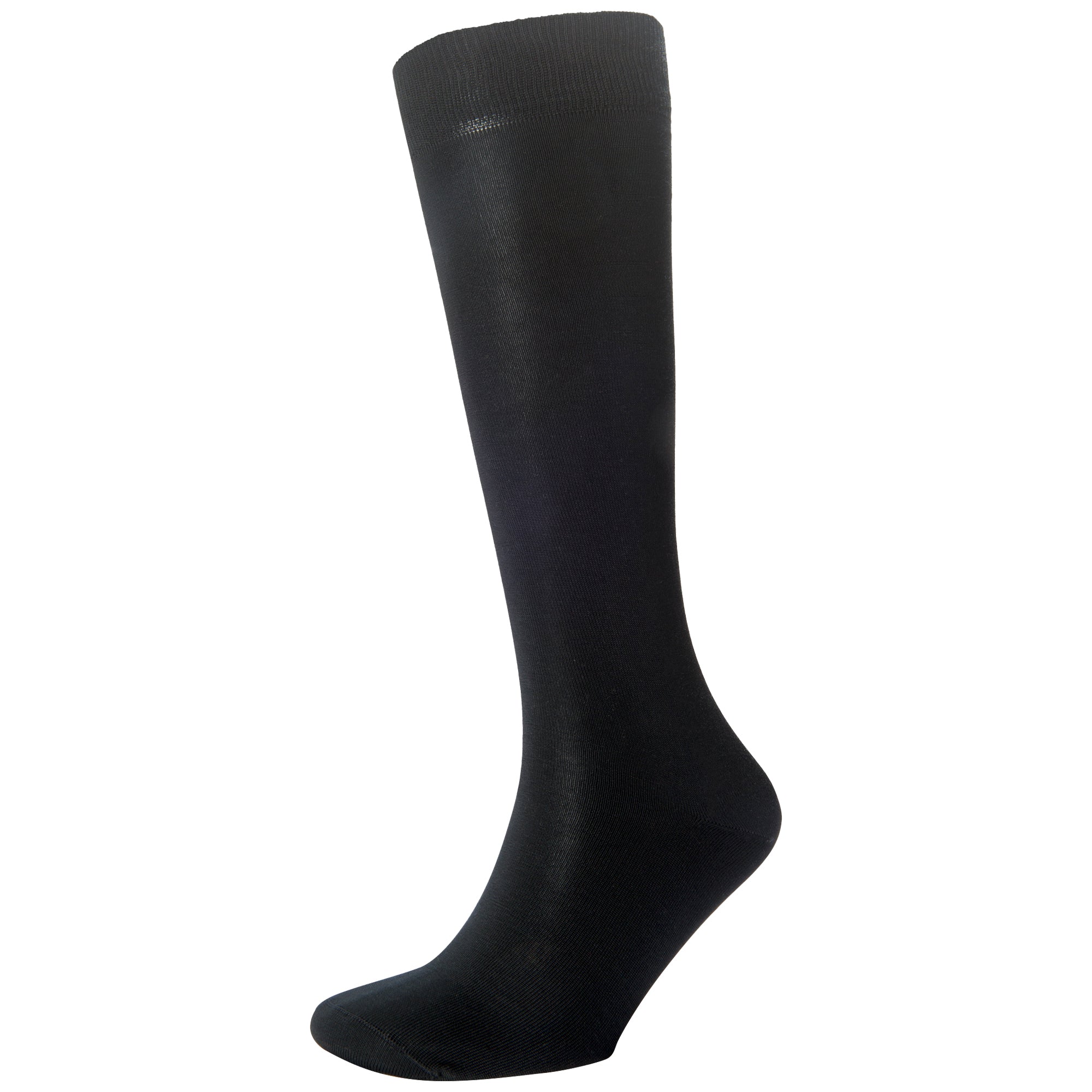 ALBERT KREUZ  Men's elegant knee-high business socks made of pure silk  black