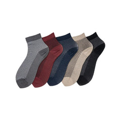 Young Wings Men's Multi Colour Cotton Fabric Self Ankle Length Socks - Pack of 3, Style no. M1-2123 N